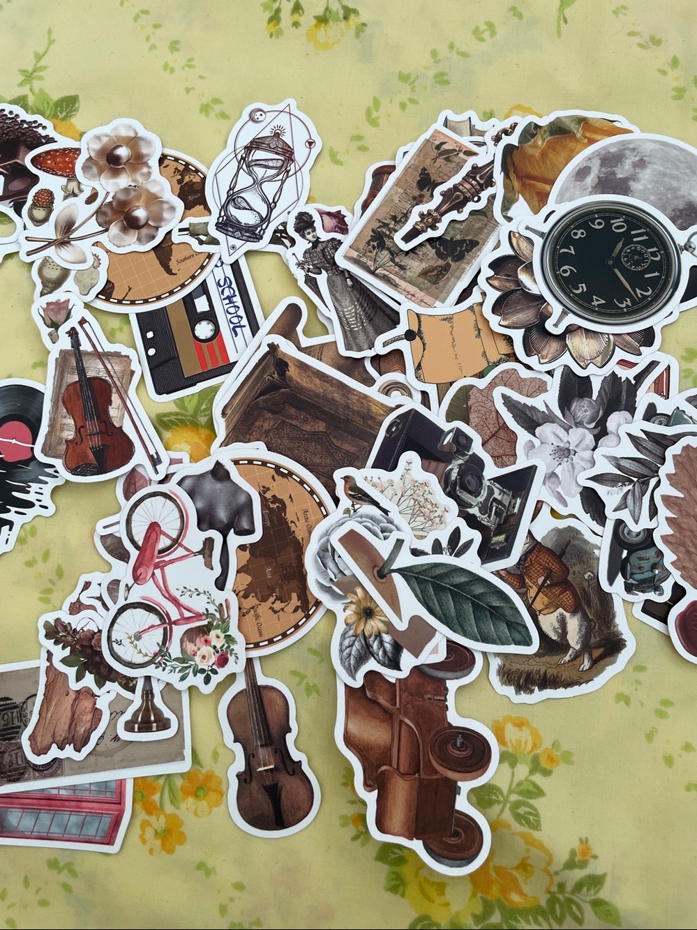 Around 50 artsy laptop stickers